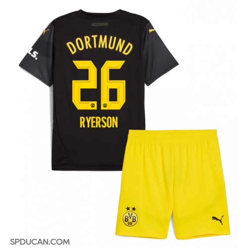 Dječji Nogometni Dres Borussia Dortmund Julian Ryerson #26 Gostujuci 2024-25 Kratak Rukav (+ Kratke hlače)